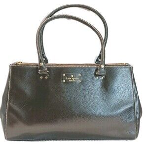 Kate Spade Black Leather Wellesley Martine Shoulder Bag Large Corpcore Business